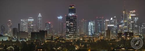 Der Blick vom Goetheturm aus auf die Frankfurter Skyline