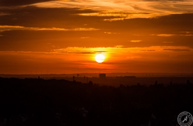 Goetheturm Frankfurt Sonnenuntergang