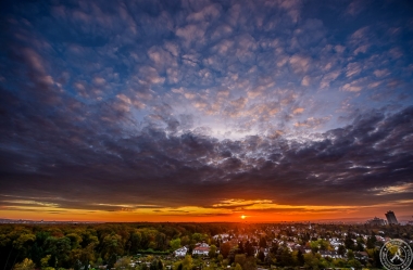 Goetheturm Frankfurt Sonnenuntergang