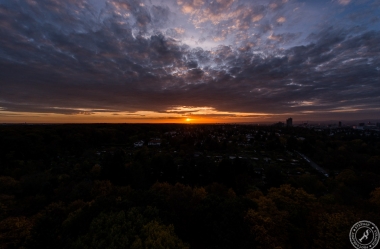Goetheturm Frankfurt Sonnenuntergang
