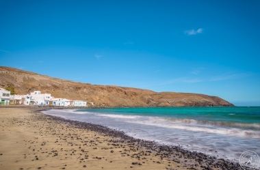Pozo Negro a view small fishing houses at the east coast of Fuerteventura