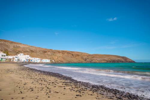 Pozo Negro a view small fishing houses at the east coast of Fuerteventura