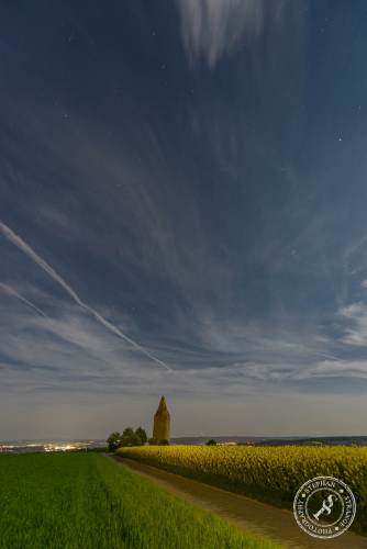 Rapsfelder bei Nacht