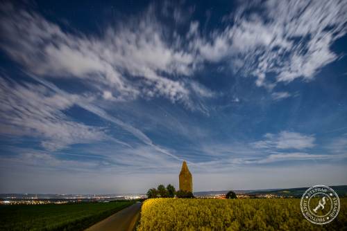 Rapsfelder bei Nacht