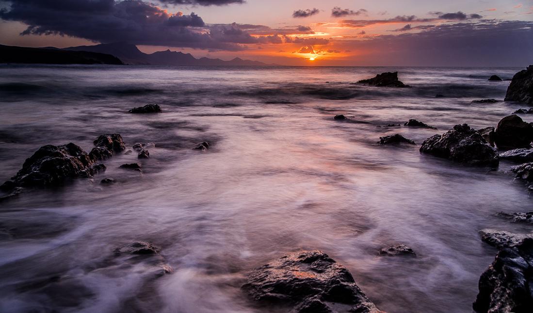 Sonnenuntergang in der Bucht von La Pared