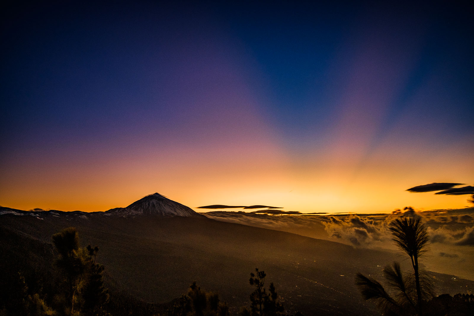 Pico del Teide nach Sonnenuntergang