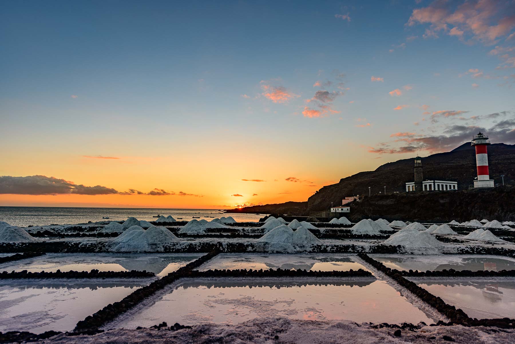 Sonnenuntergang Salinas de Fuencaliente.