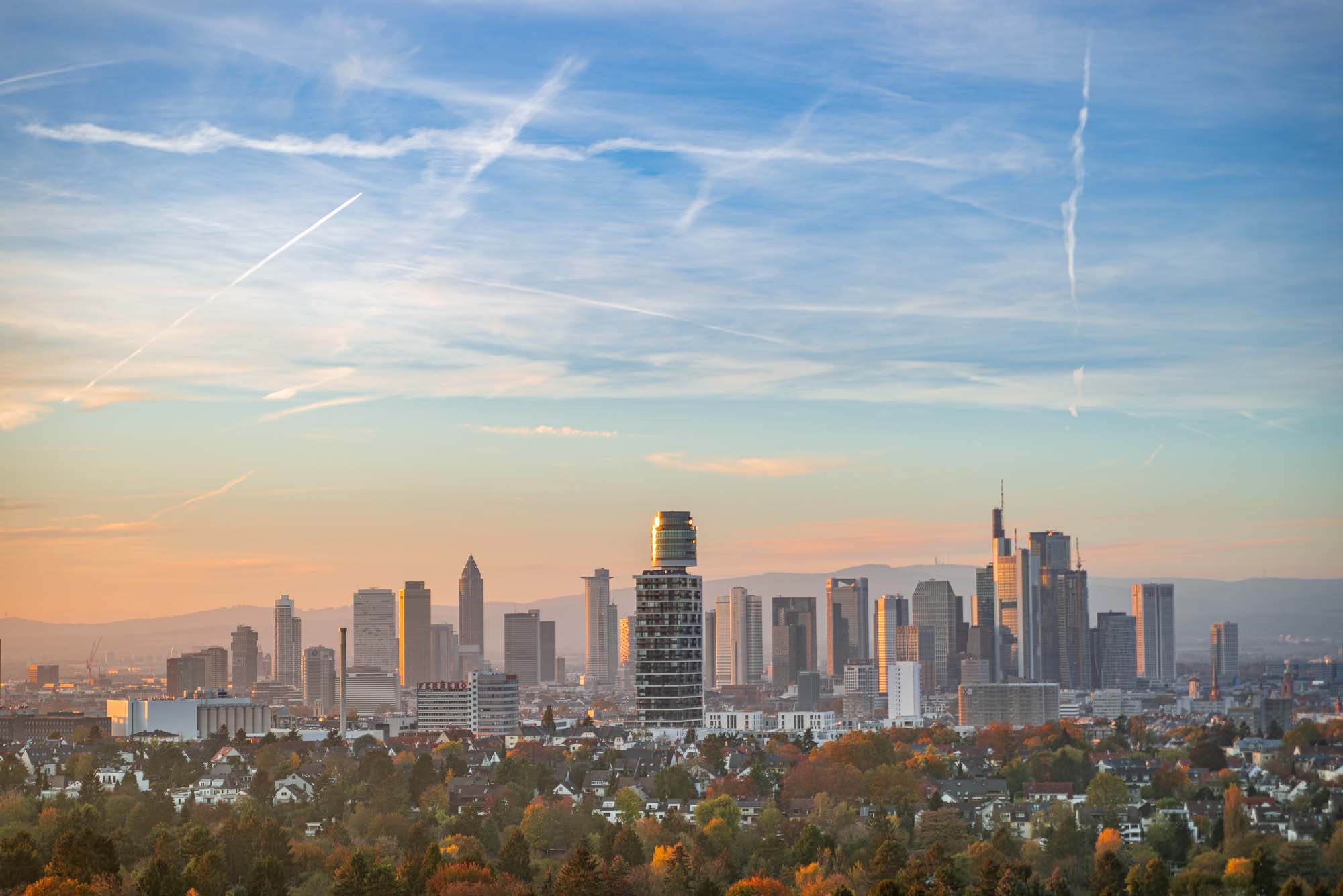 Blick von Goetheturm richtung Frankfurt